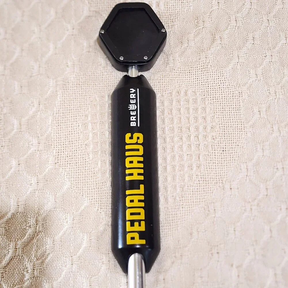 RARE AZ Pedal Haus Brewery Black Yellow White Metal Center Beer Pull Tap Handle
